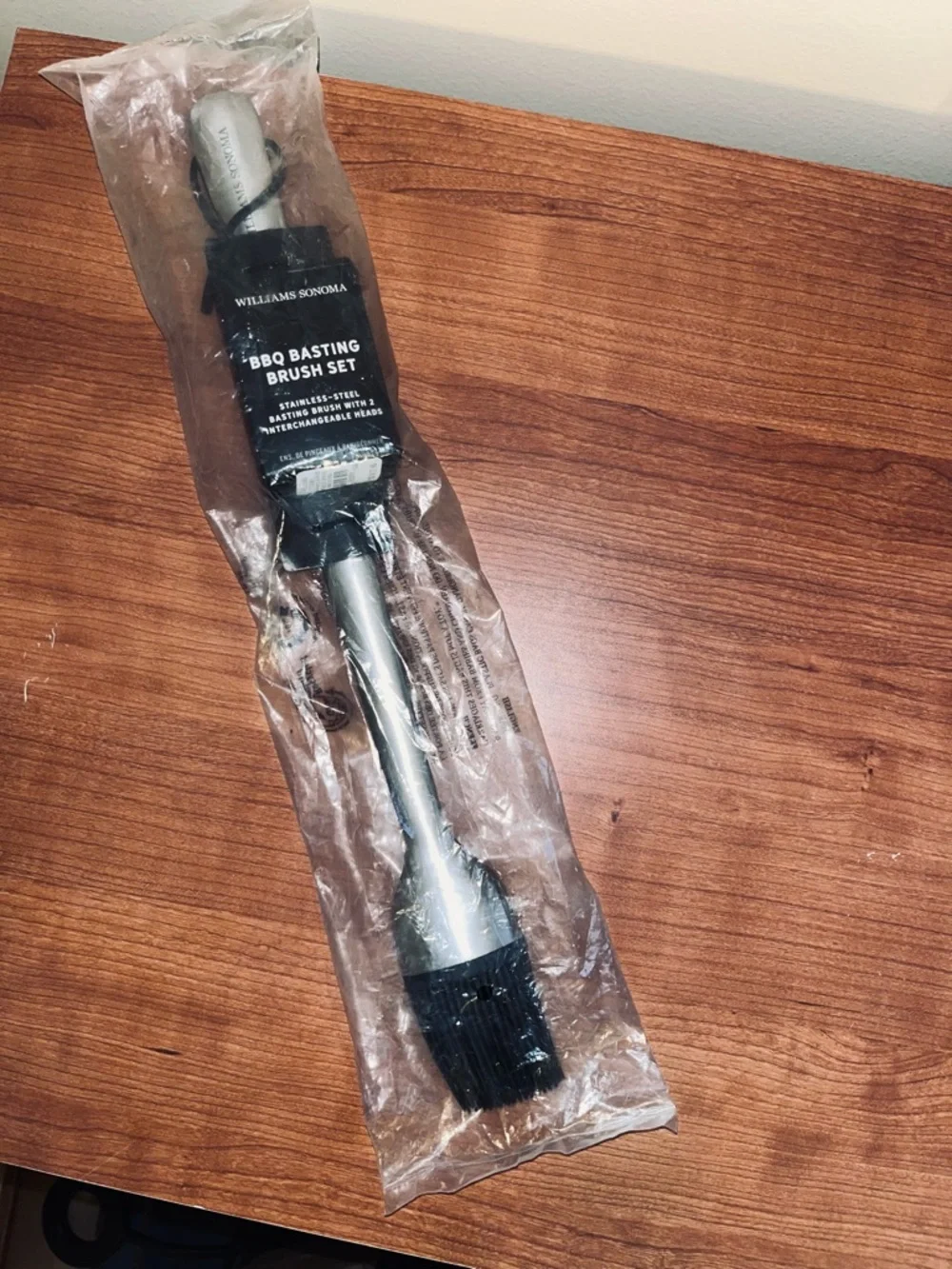 Williams Sonoma Stainless Steel Basting Brush with Black Silicone Head